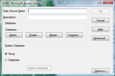 create DSN in MS Access