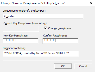 Change passphrase of SSH private
key